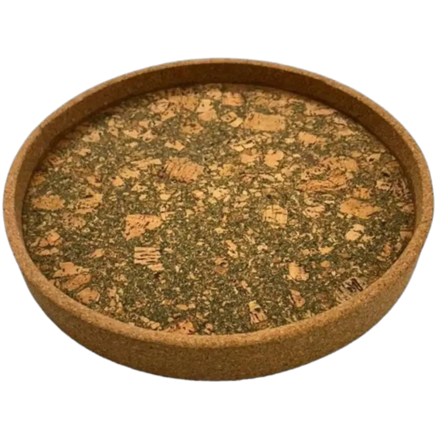 Large Round Tray in Olive, photo 2