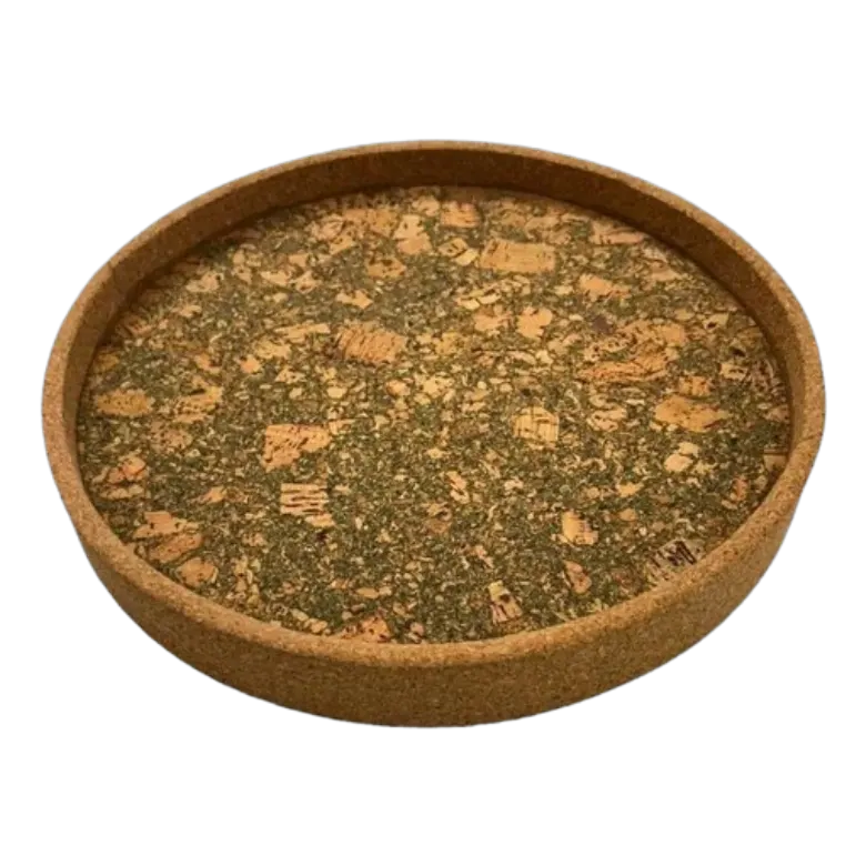 Small Round Tray in Olive, photo 2